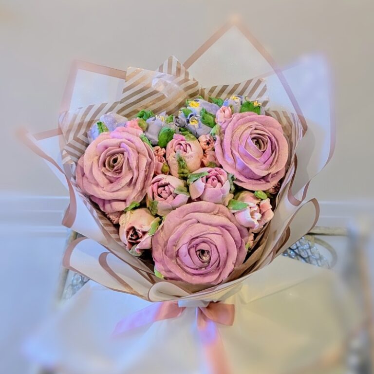 hand made edible marshmallow roses